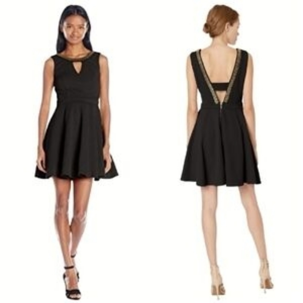 XOXO beaded fit-and-flare Black Little Dress Sz XS